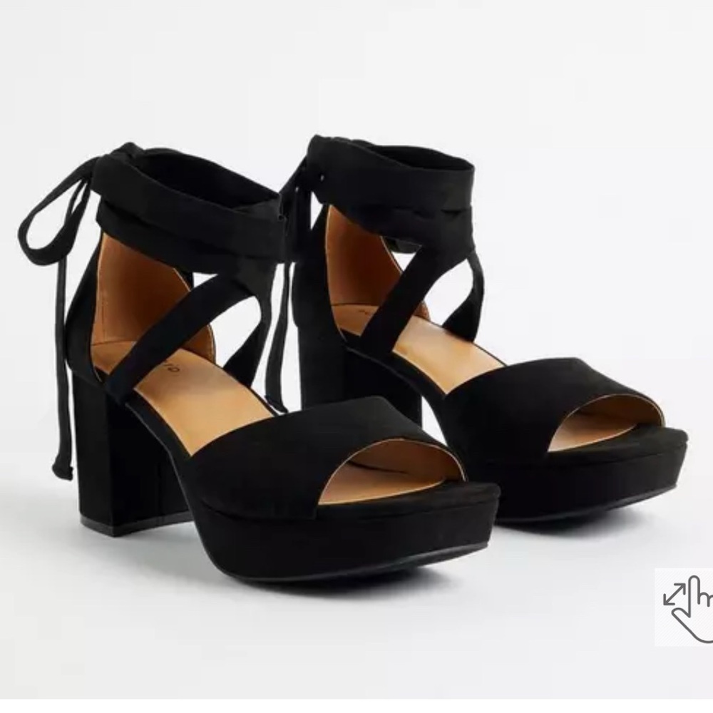 Elegant Black Women's Platform Strappy Heels